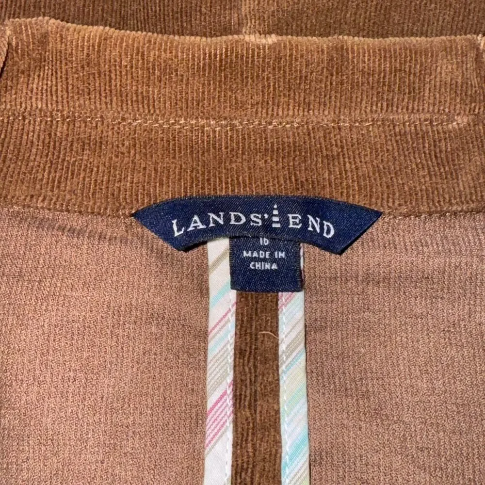 🌶️ Lands’ End Brown Corduroy Blazer Size 16